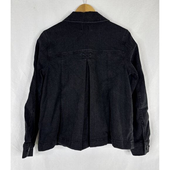 QVC Me By Jennie Garth The Dylan Denim Jacket Womens Size S Washed Black New - Picture 6 of 15